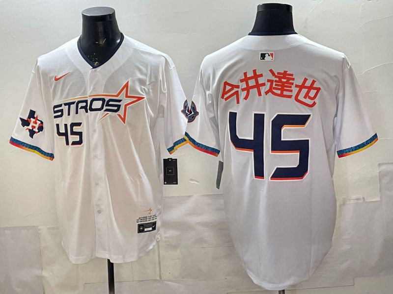 Men 2026 Houston Astros #45 Imai White 4th generations Nike MLB Jersey style 02->houston astros->MLB Jersey